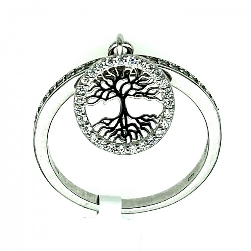 Inel fix din argint 925 cu medalion copacul vietii 9 US (diametru 18,9 mm) (diametru