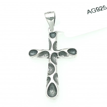 Pandantiv black shape cross din argint 925