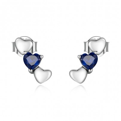 Pachet promo diverse bijuterii din argint cercei + inel blue heart