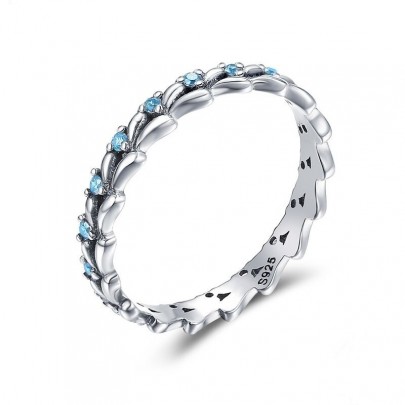 Pachet promo inel din argint 925 flower + inel blue stone