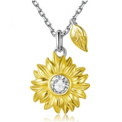 Set din argint 925 colier + inel reglabil daisy flower
