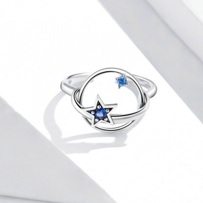 Pachet promo inel reglabil din argint love unicorn + inel blue star