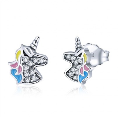 Pachet promo cercei din argint unicorn love + octopus and blue heart