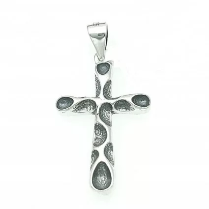 Pandantiv din argint 925 black shape cross