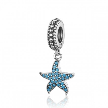 Talisman pandantiv din argint 925 blue starfish