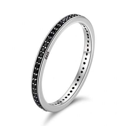 Pachet promo inel din argint black line + inel black stone