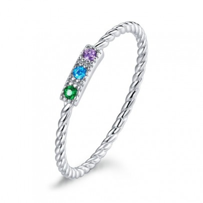 Pachet promo inel din argint multicolor + inel + inel colorful stone